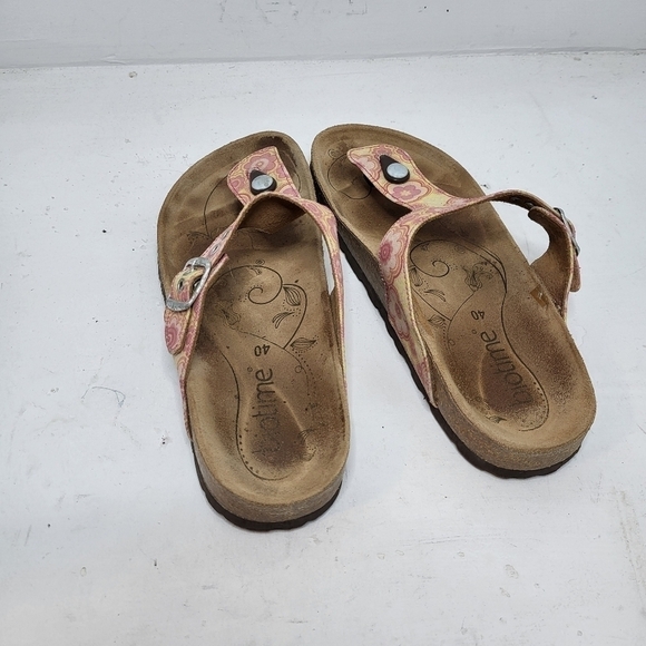 Biotime Women's Floral Print Thong Sandal Size 40 - Picture 4 of 11